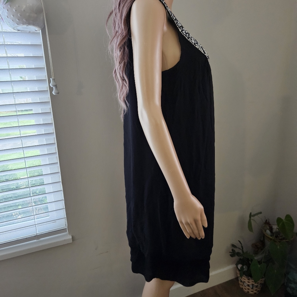 Zara tank Dress v neck beaded midi Y2K - Picture 2 of 11